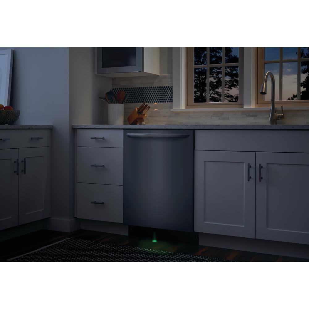 FRIGIDAIRE GALLERY 24 in. Smudge Proof Black Stainless Steel Top Control Built-In Tall Tub Dishwasher with Stainless Steel Tub 49 dBA FGID2479SD