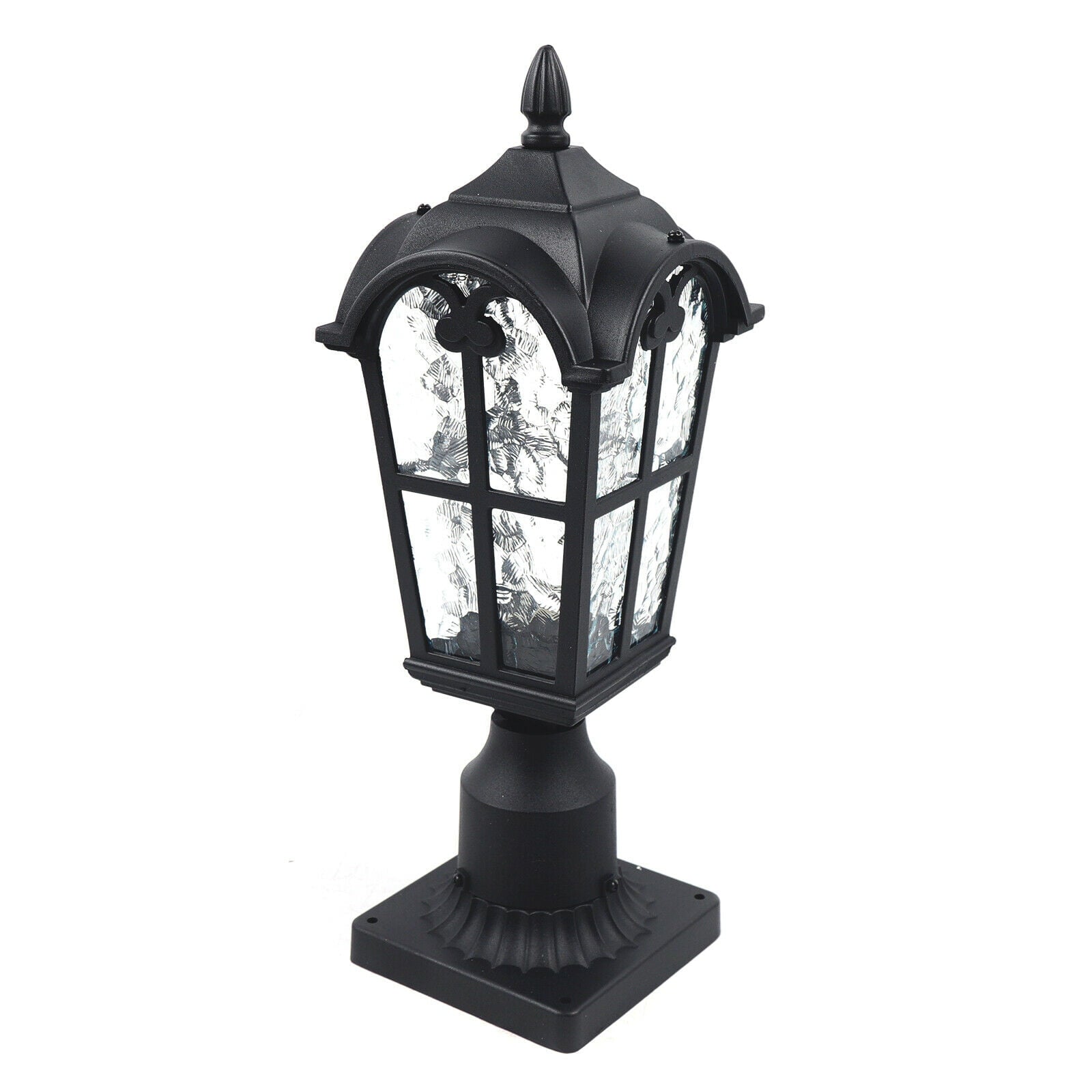 Outdoor Lamp Post Lights Waterproof Exterior Pole Lantern Lighting Fixtures for Garden Patio Yard Pathway Driveway E26 Fixture， Black