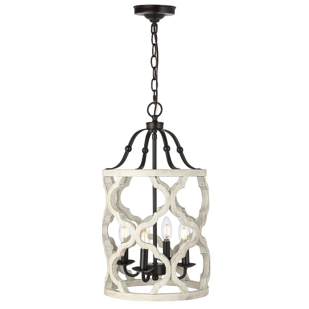 Quinby Pendant Oil rubbed Bronze black white Safavieh