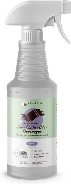 kin+kind Floral Scent Pee + Stain + Odor Destroyer， 32-oz bottle