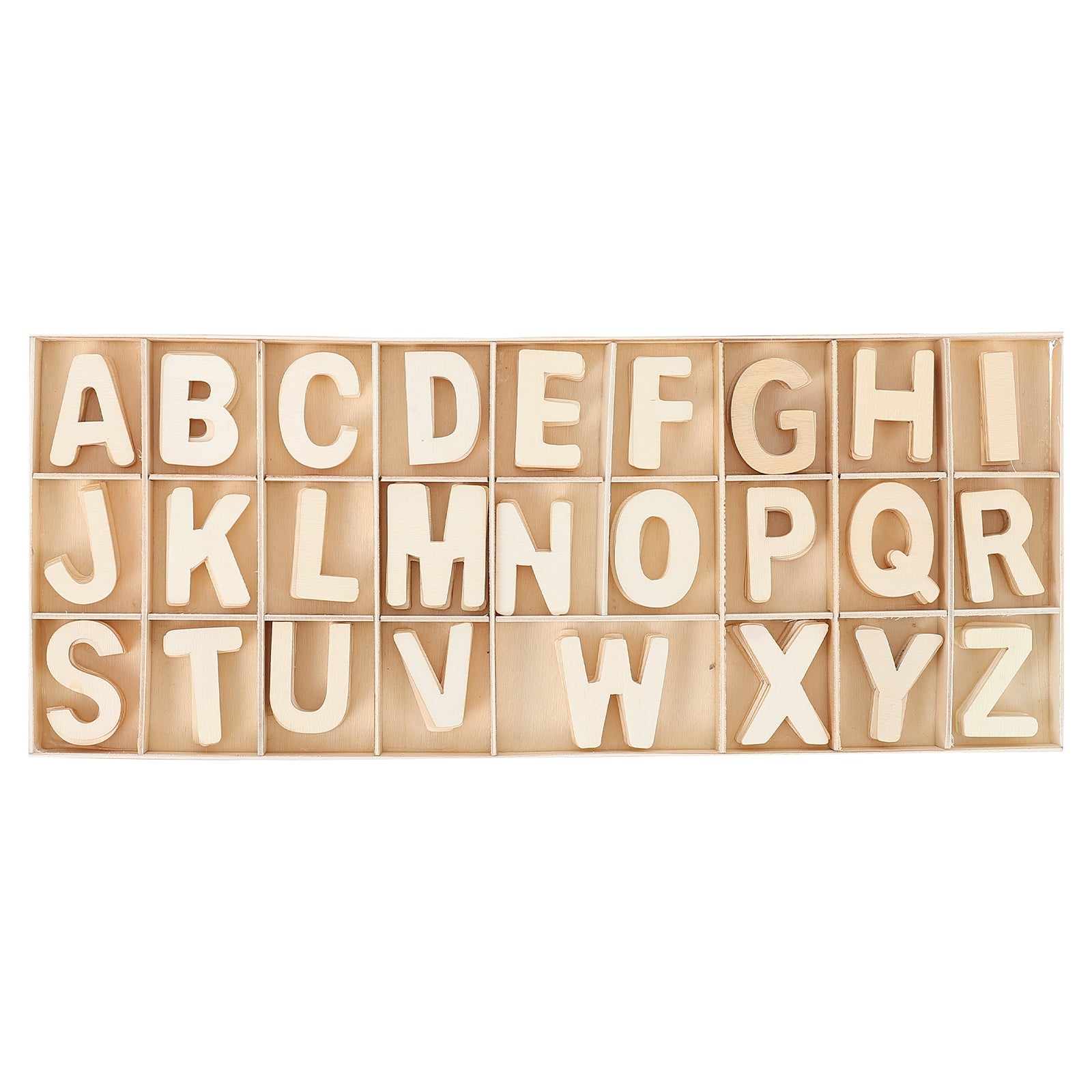 Etereauty Alphabet Letter Wooden Letters Wood Learning Cutout Craft Toys Education Crafts Recognition Writing Educational Chips