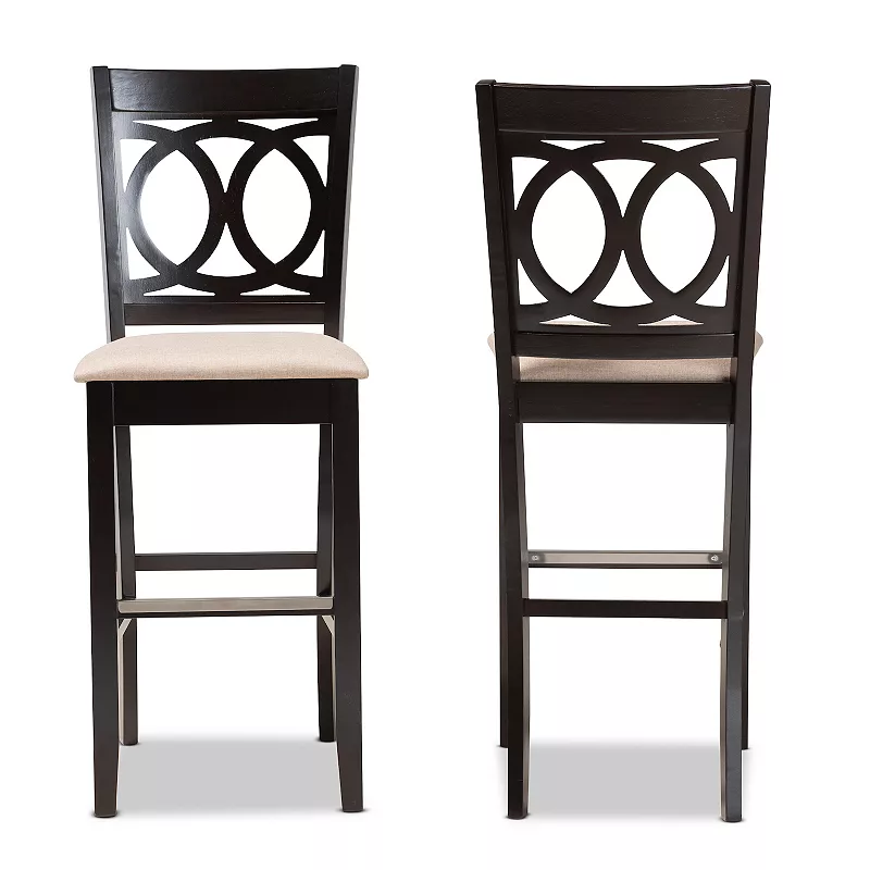 Baxton Studio Carson Bar Stool 2-piece Set