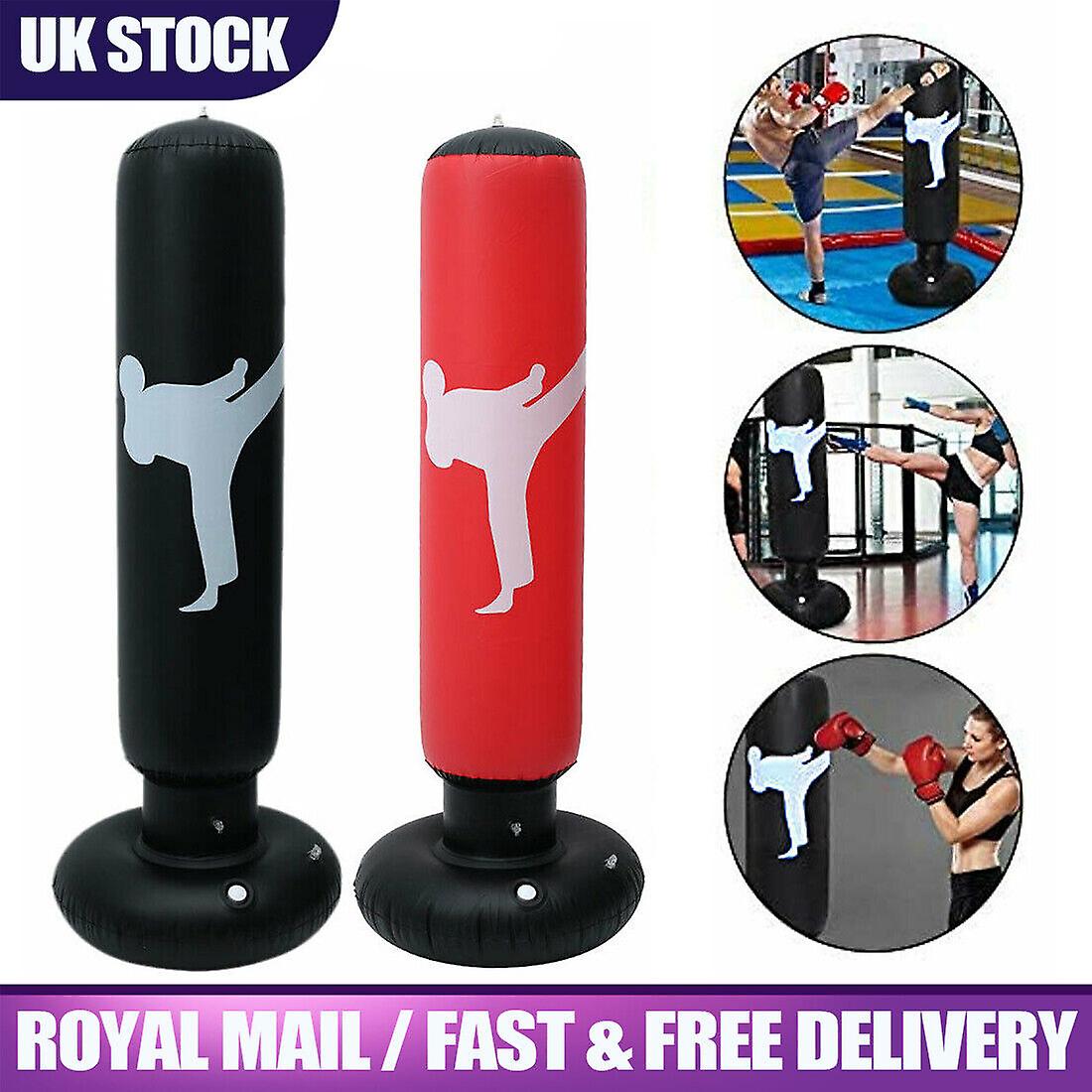 Free Punch Bag Standing Inflatable Boxing Kick Mma Training Kids Adults 160cm W12594438