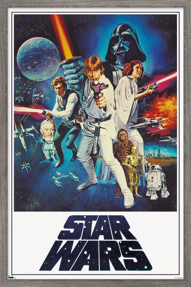 Trends International Star Wars A New Hope One Sheet no Billing Block Framed Wall Poster Prints