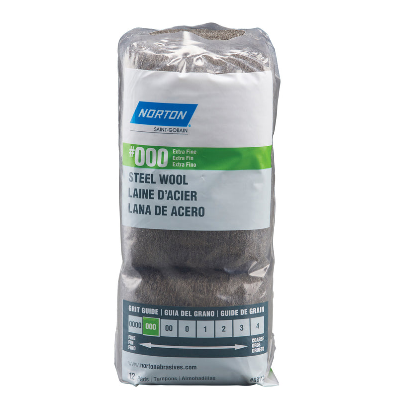 STEEL WOOL 000 EF 12PK