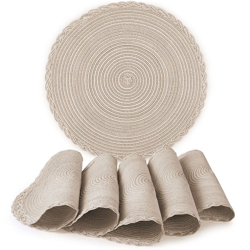 Round Placemats Braided - Set of 6