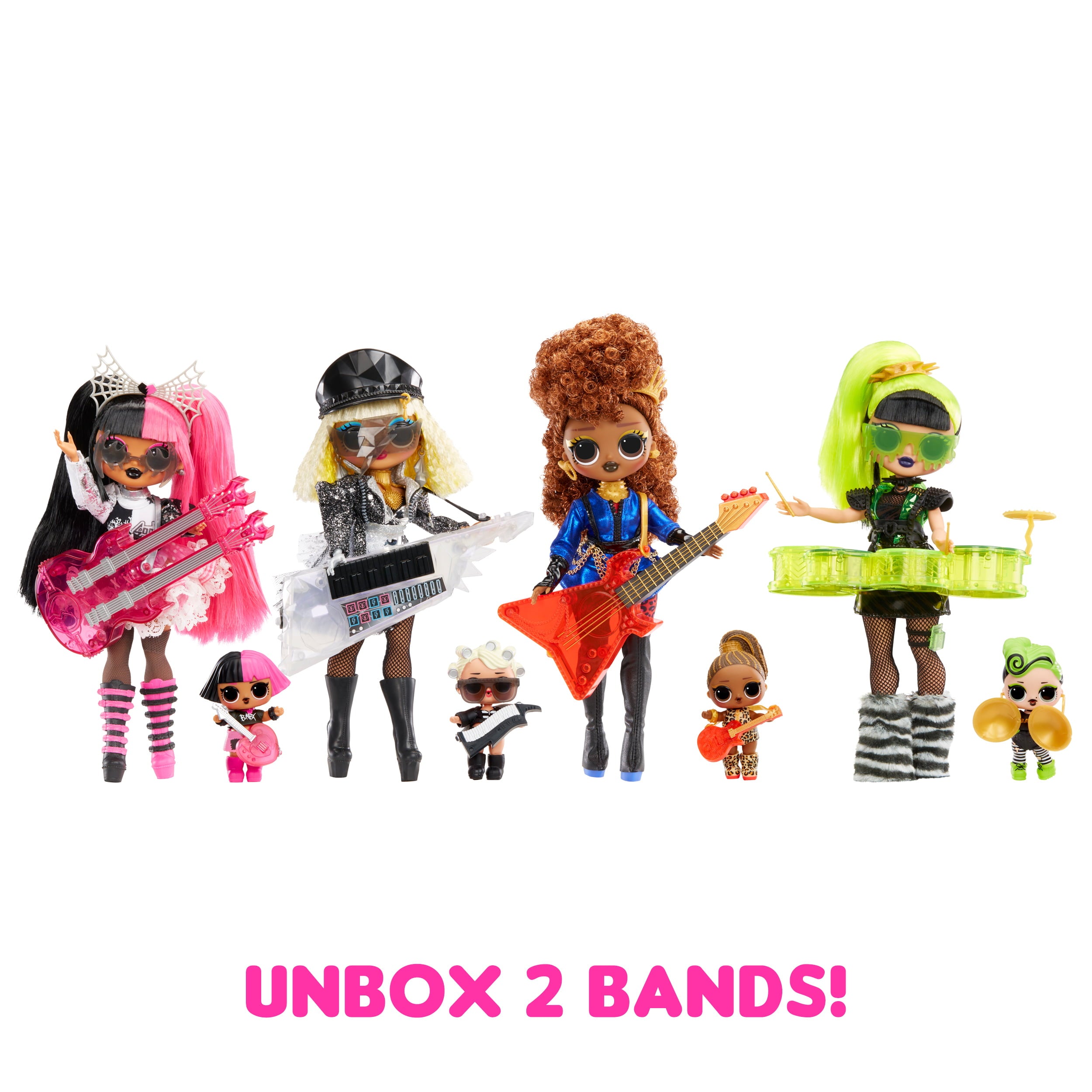 LOL Surprise OMG Remix Super Surprise - 70+ Surprises, 4 Fashion Dolls & 4 Dolls, Boombox Playset