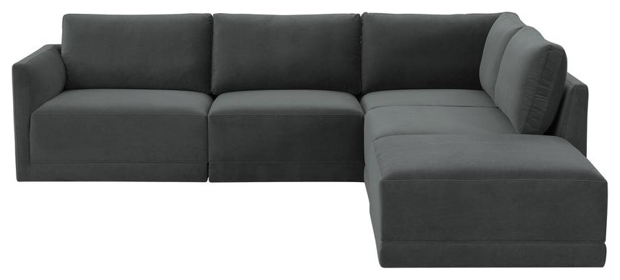 Willow Charcoal Modular RAF Sectional   Contemporary   Sofas   by BisonOffice  Houzz