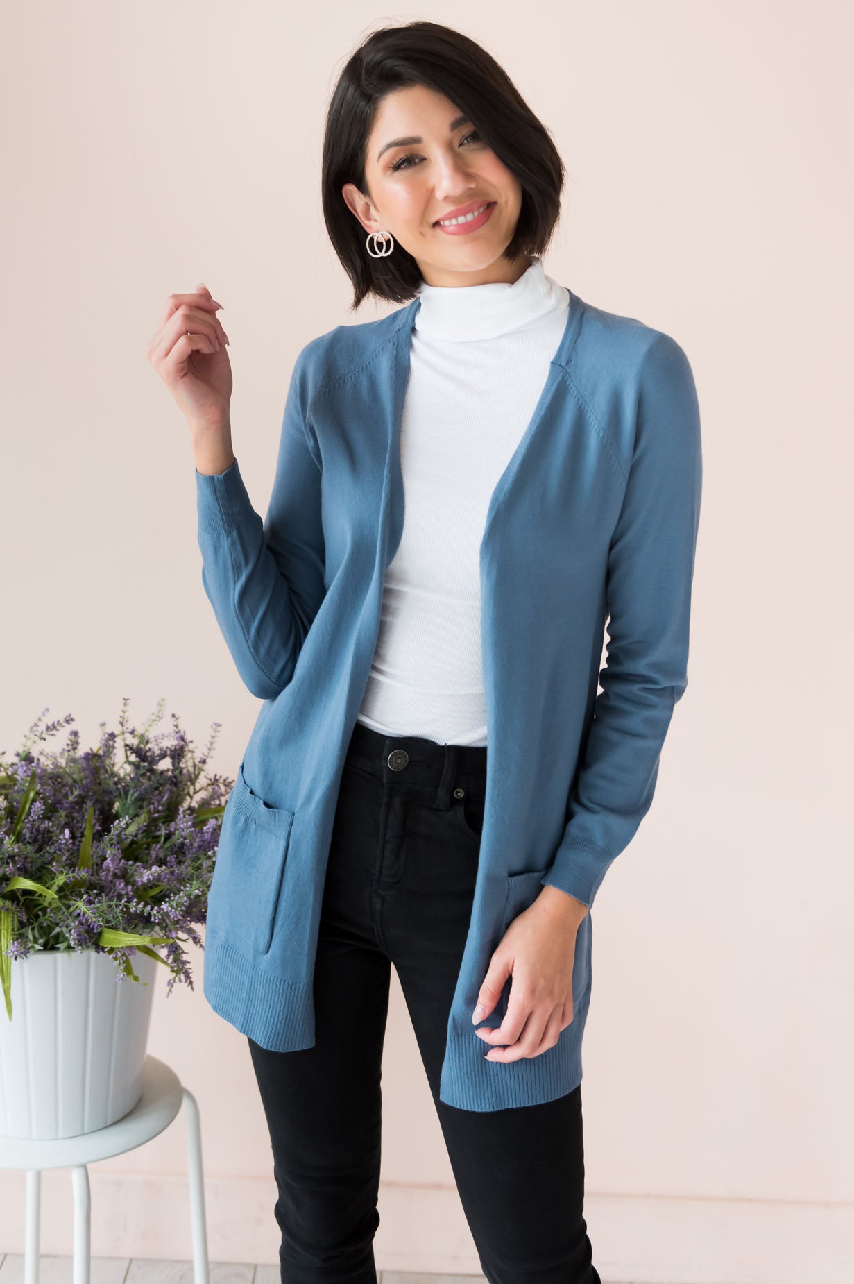 Keep Me Stylish Modest Front Pocket Cardigan