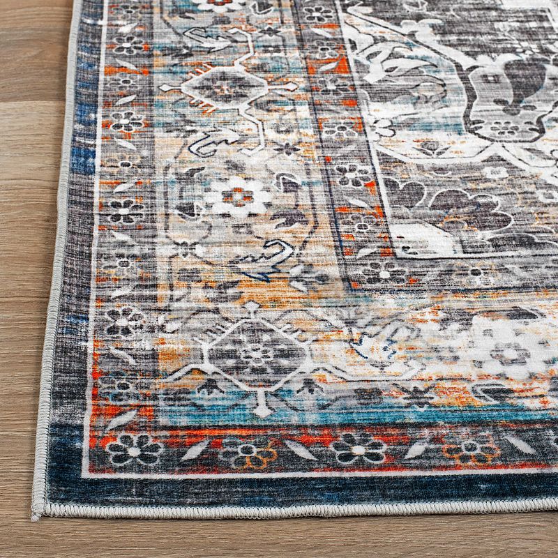 World Rug Gallery Austin Medallion Machine Washable Rug