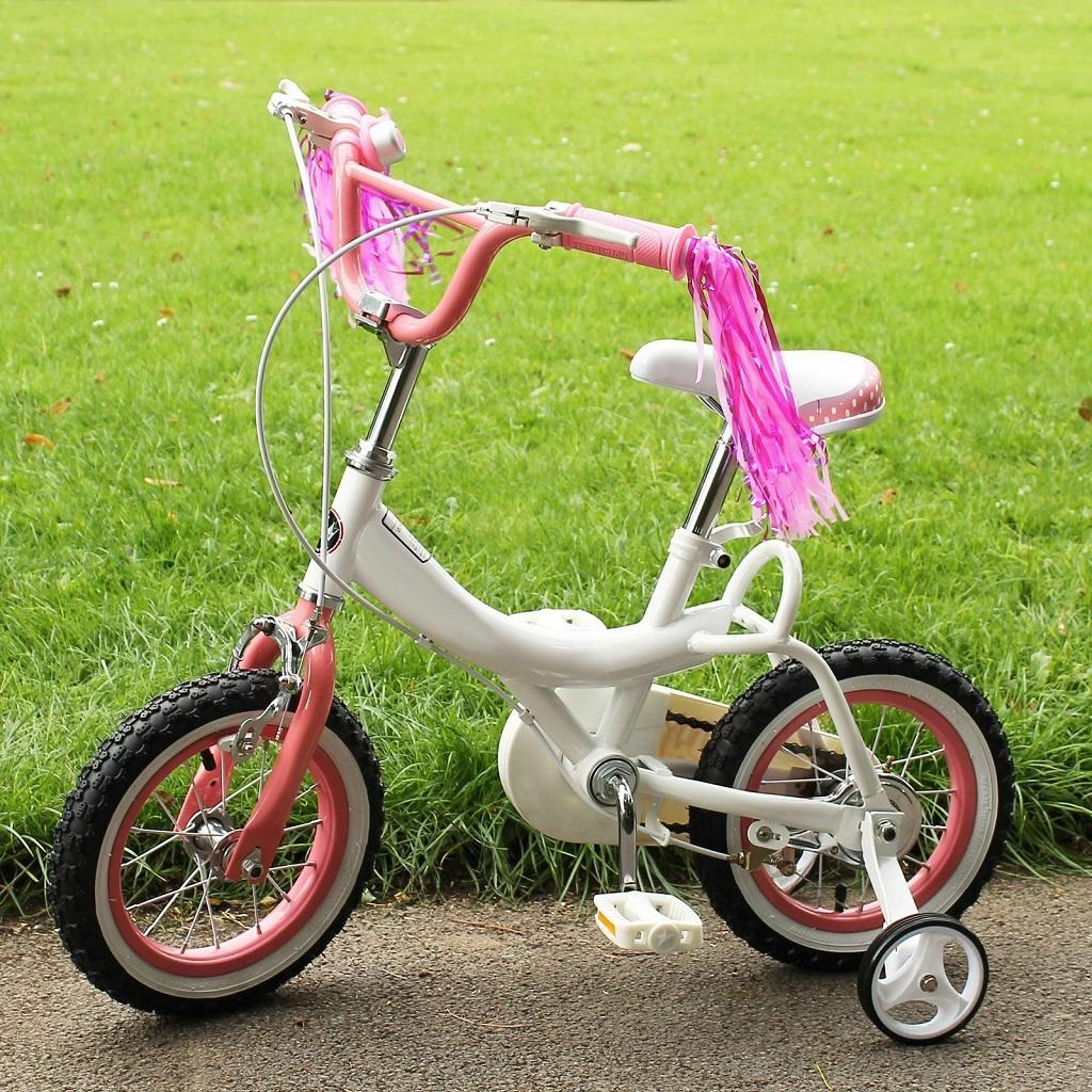 Girls Bike Basket pink children Scooter Streamers With Handlebar Grip Covers