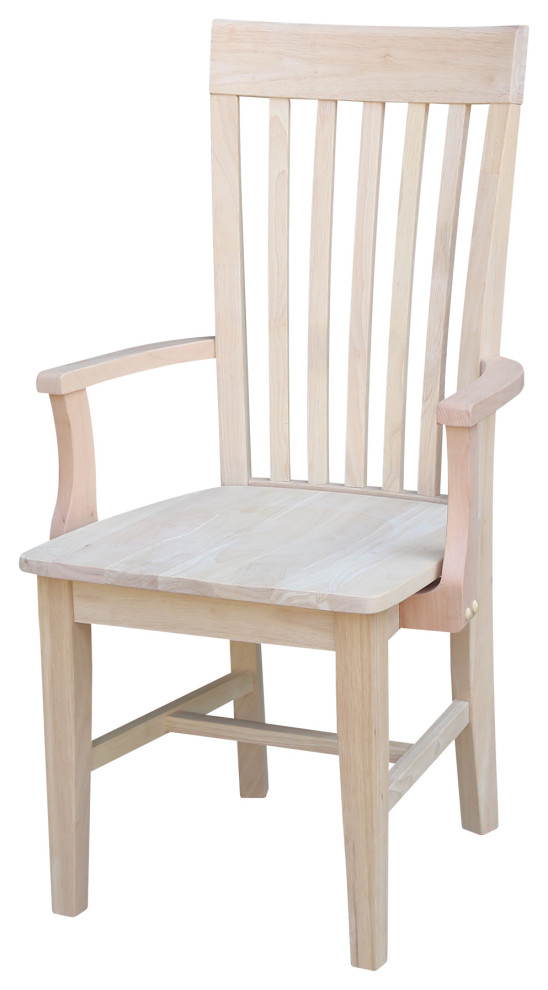 Tall Mission Chair With Arms   Transitional   Dining Chairs   by International Concepts  Houzz