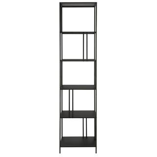 MeyerCross Ernest 76 in. Blackened Bronze 5-Shelf Standard Bookcase BK0995