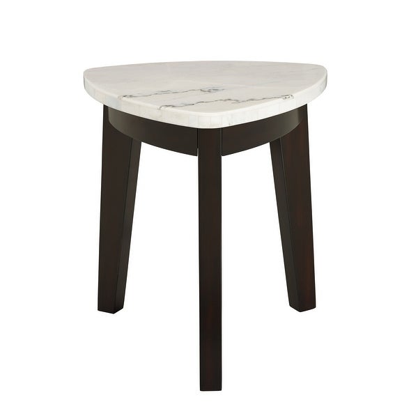 Falicity White Marble Top End Table by Greyson living