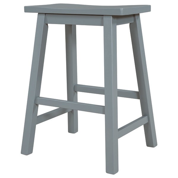 2 Pcs Dining Stools， Wood Counter Height Bistro Stools