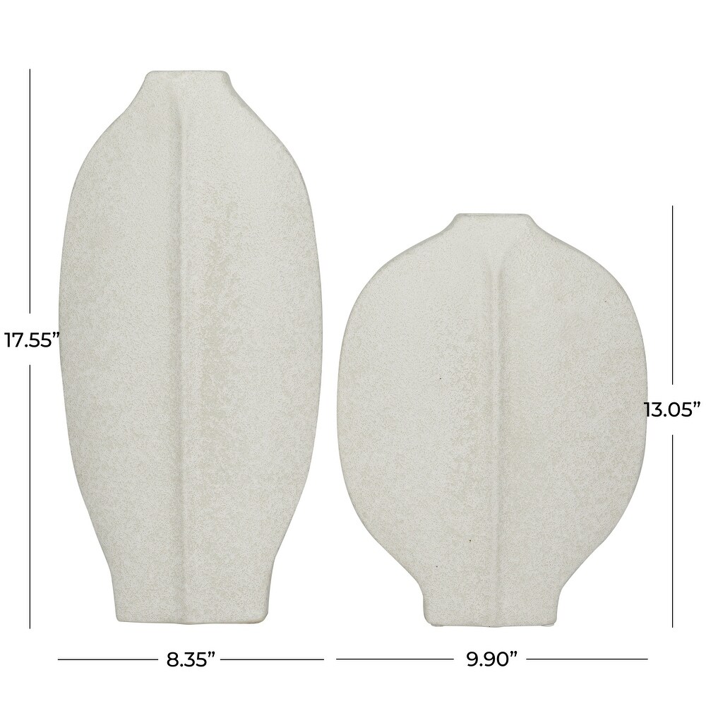 CosmoLiving by Cosmopolitan Ceramic Textured Vase (Set of 2)