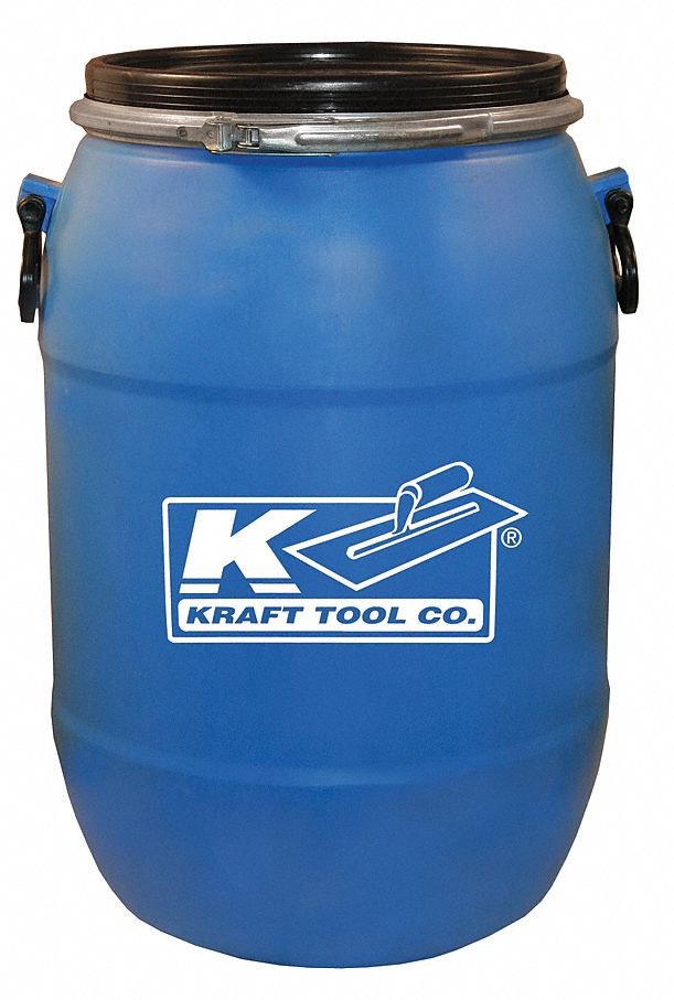 Kraft Tool Mixing Barrel w/Lid，15 gal，Plastic  GG601