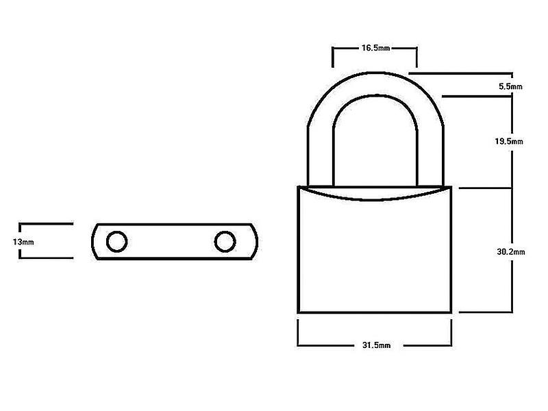 Henry Squire LN3 Lion Brass Padlock 30mm HSQLN3