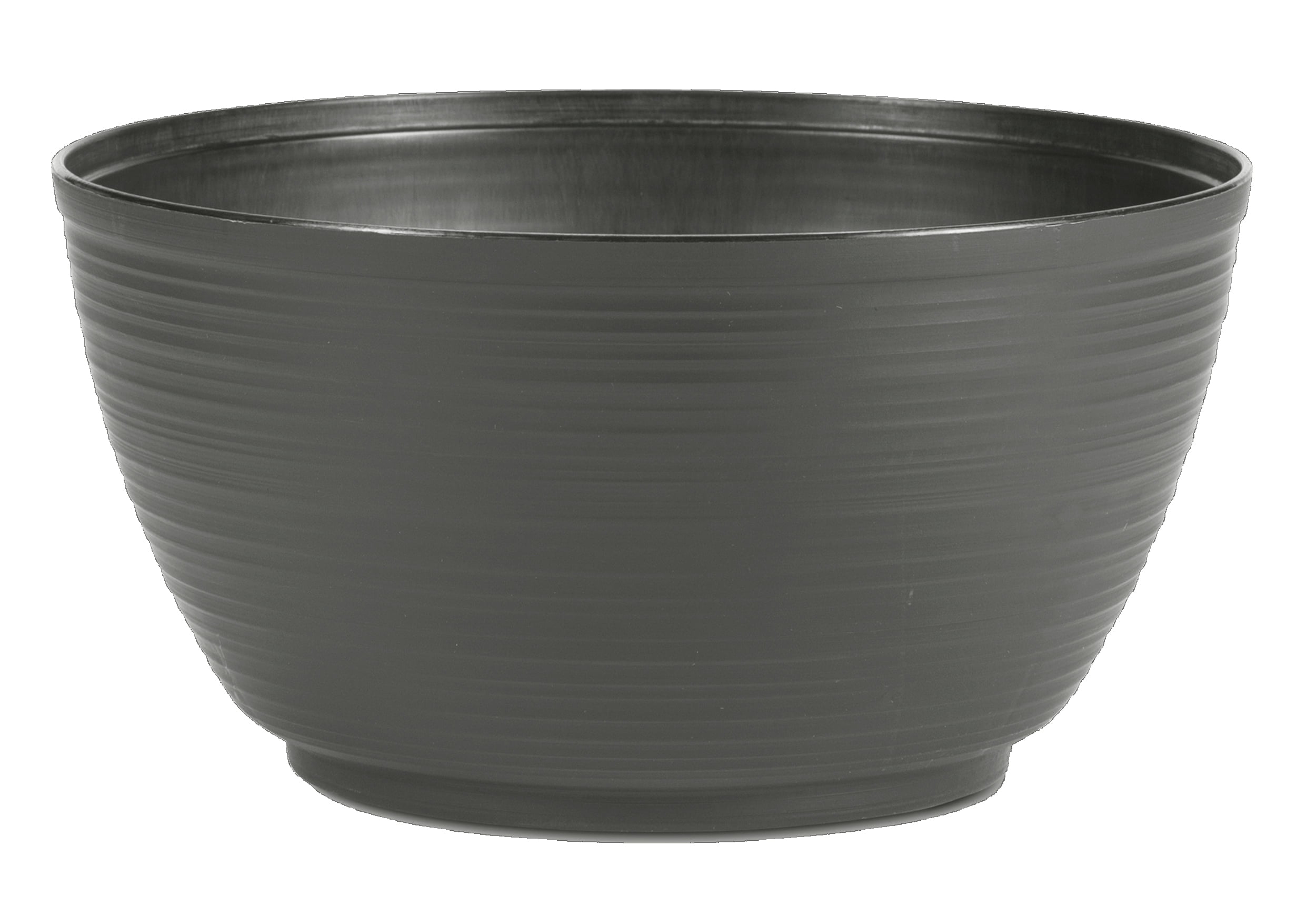 Bloem 15" x 15" x 8" Bowl Charcoal and Gray Plastic, Resin, Polyethylene and Polypropylene Plant Planter