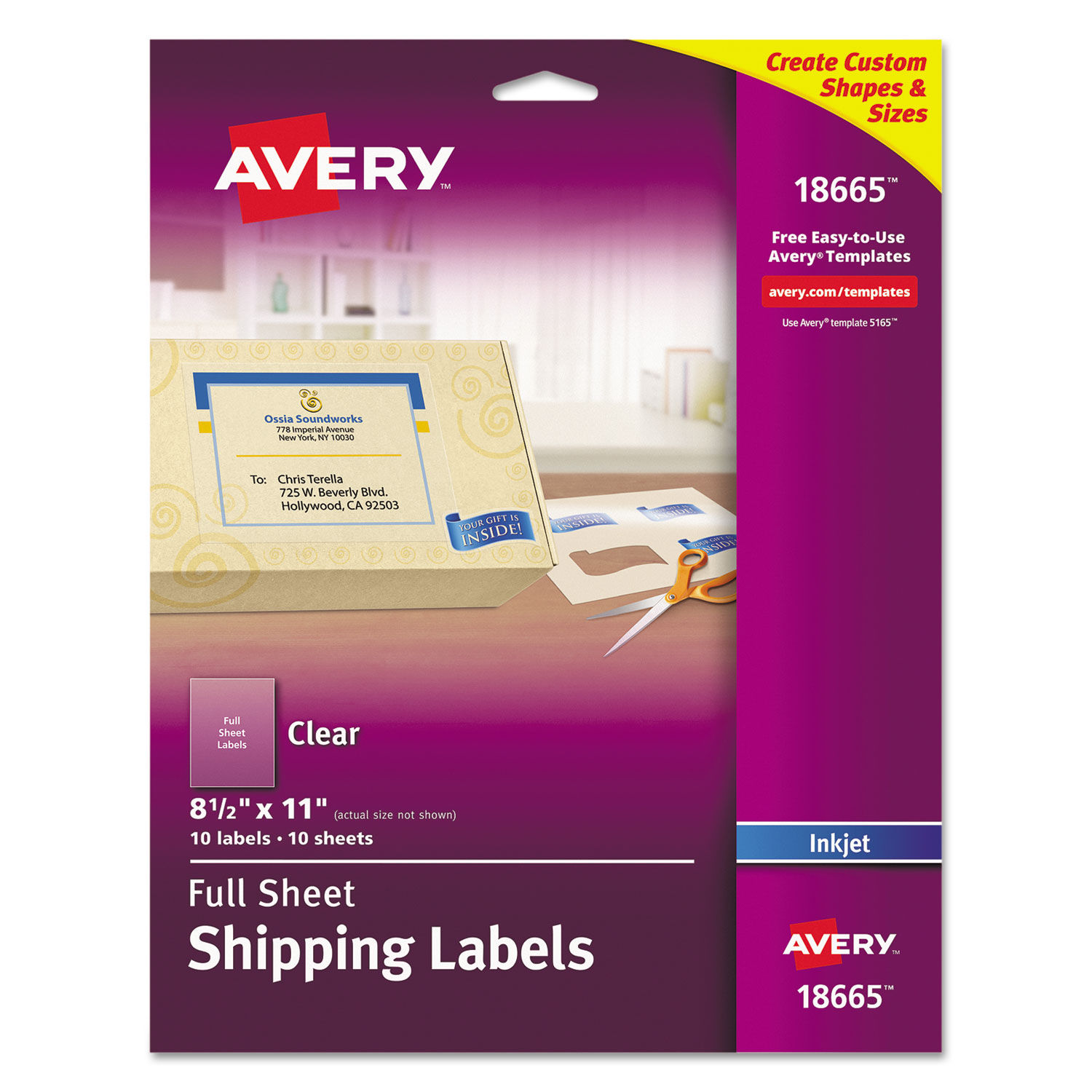 Matte Clear Shipping Labels by Averyandreg; AVE18665