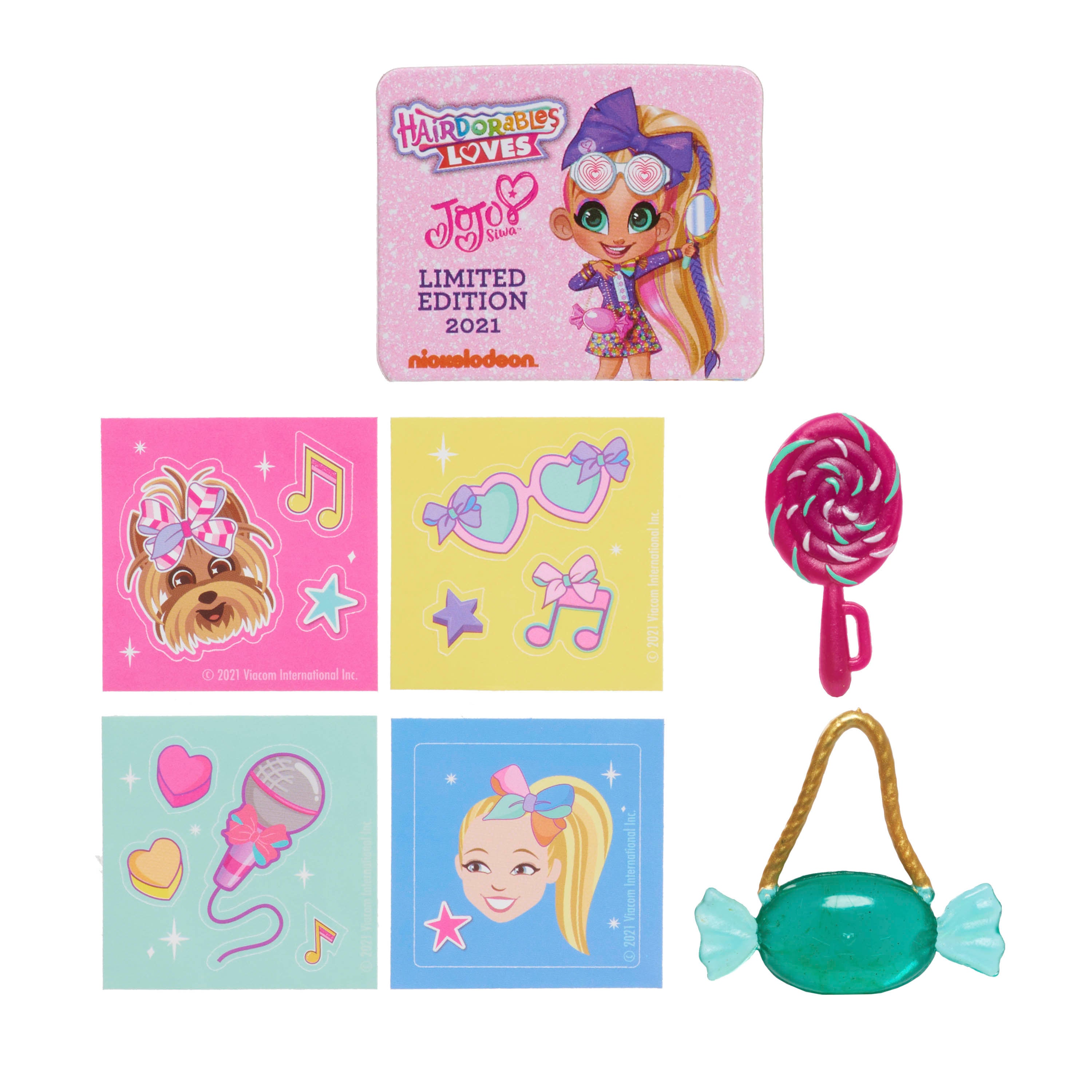 JoJo Siwa Hairdorables Loves JoJo Limited Edition Collectible Doll, Series 4, Candy Time, Includes 10 Surprises,  Kids Toys for Ages 3 Up, Gifts and Presents