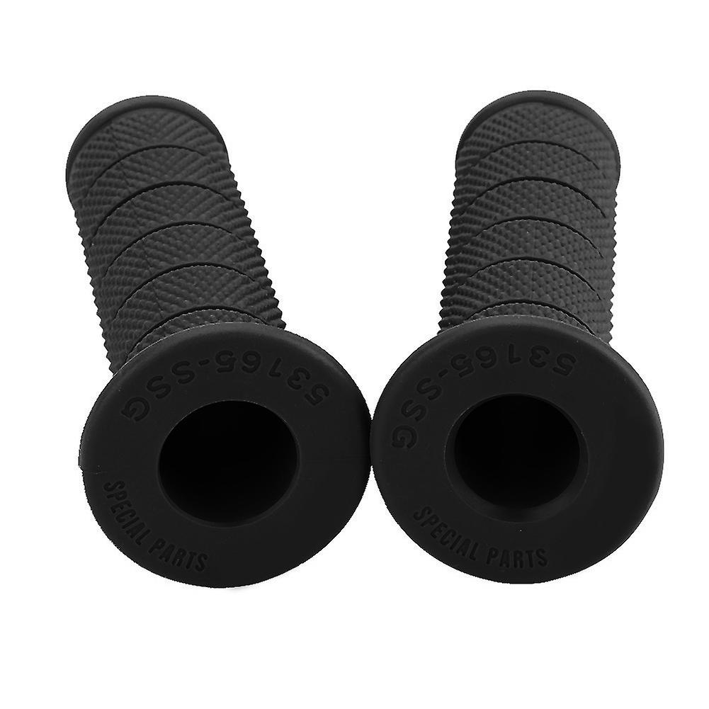 2pcs 22mm Universal Vintage Motorcycle Handlebar Grips Diagonal Handle Bar Ends (black)