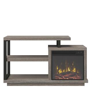 Twin Star Home 59.5 in. Freestanding Wooden Electric Fireplace TV Stand in Colton Oak 117840