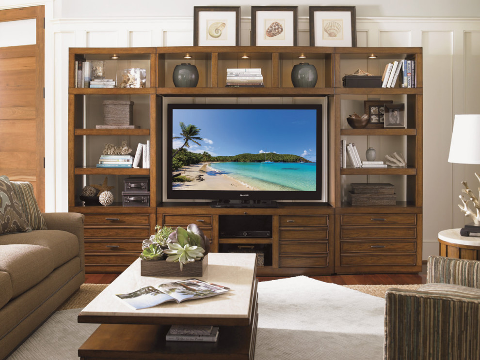 Plantation Bay Media Console   Transitional   Entertainment Centers And Tv Stands   by HedgeApple  Houzz