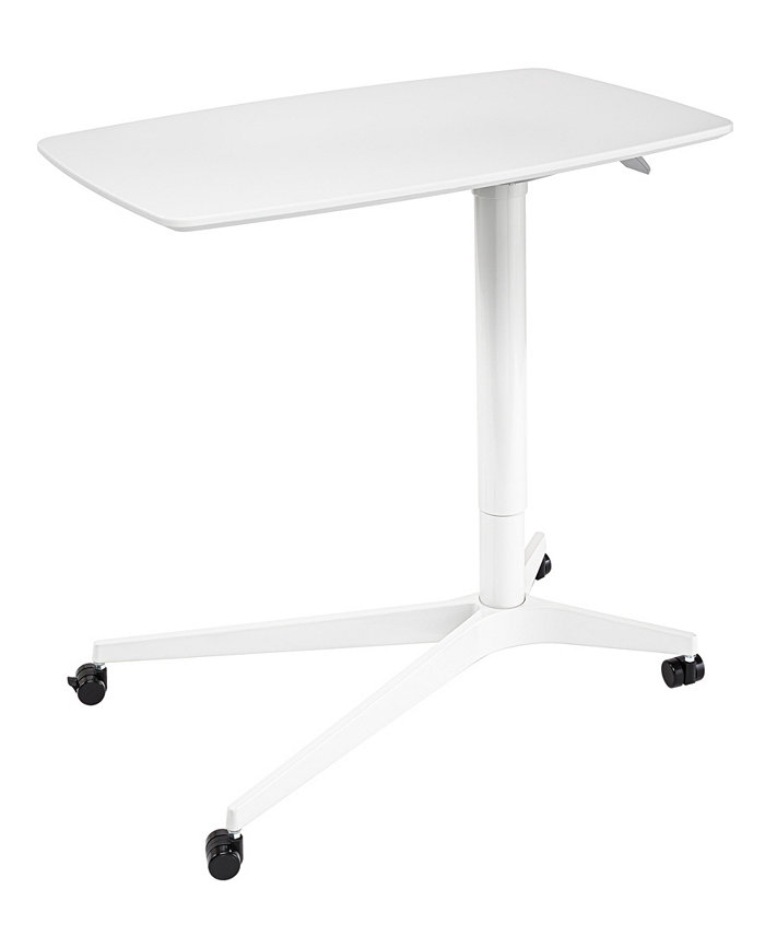 Seville Classics 30 airLIFT Over Bed Bedside Medical Height Adjustable Mobile Side Table Cart