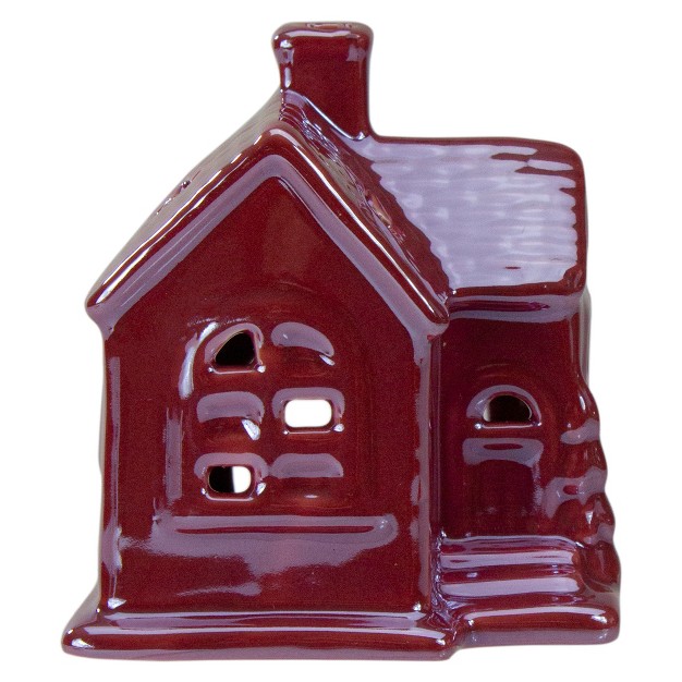 Pink Ceramic House Christmas Tabletop Decoration