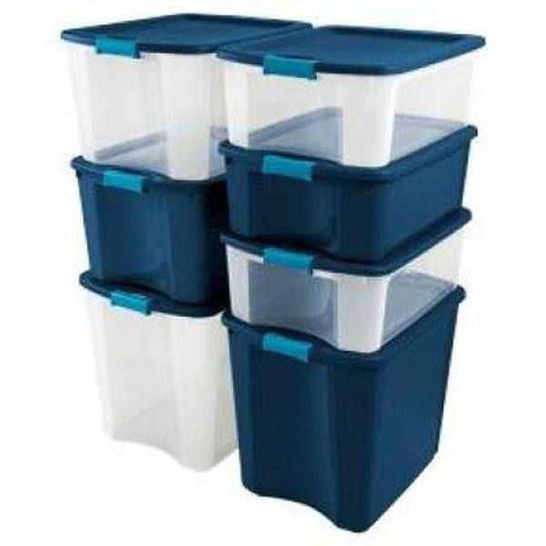 Sterilite 12 Gal. Latch and Carry Storage Tote Box Container in Clear (12-Pack) 12 x 14449606