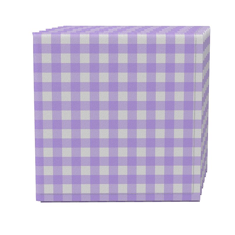 Napkin Set of 4， 100% Cotton， 20x20， Plaid 19