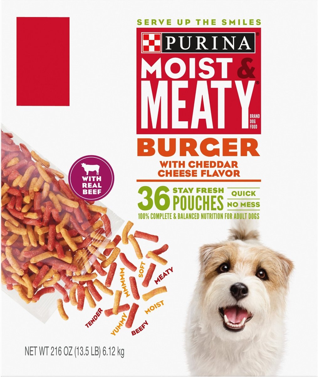 Moist and Meaty Burger with Cheddar Cheese Flavor Dry Dog Food