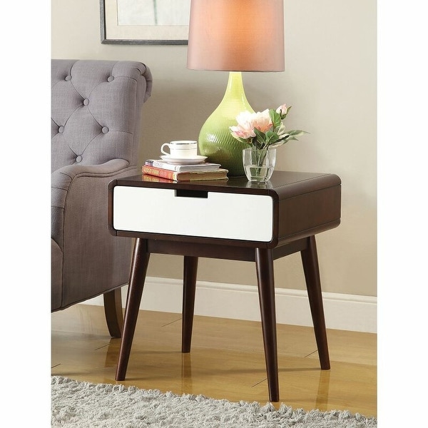 Nightstand， Side， End， Coffee Table with USB Charging Dock