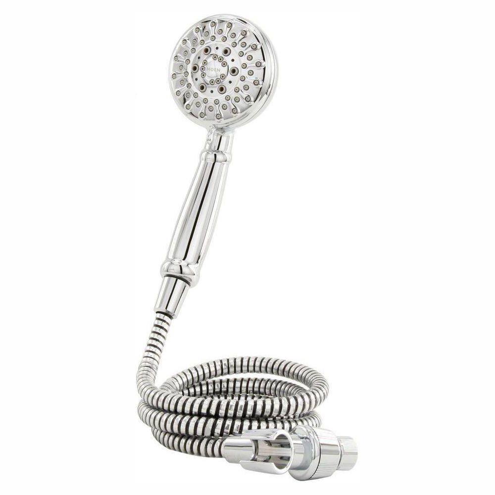 MOEN Banbury 5-Spray 4 in. Single Wall Mount Handheld Adjustable Shower Head in Chrome 23046