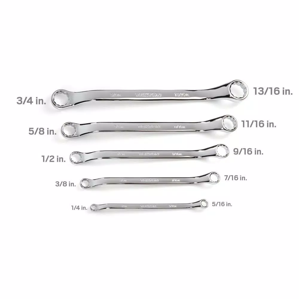 TEKTON 1/4-13/16 in. 45° Offset Box End Wrench Set (5-Piece) and#8211; XDC Depot