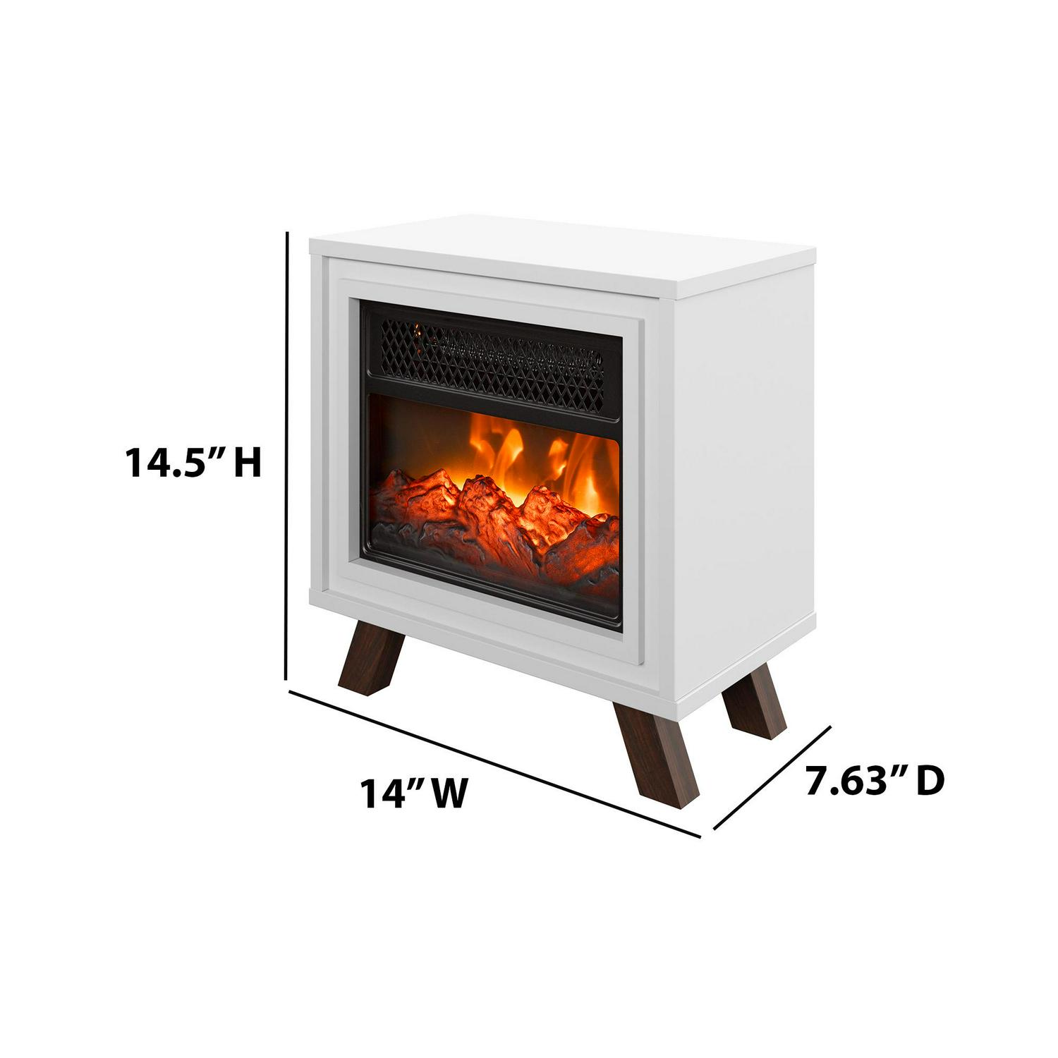 DuraflameA Mid Century Tabletop Electric Fireplace Space Heater