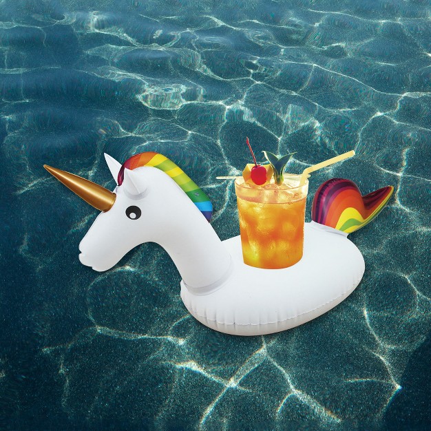 Inflatable Unicorn Swimming Pool Floating Drink Holder