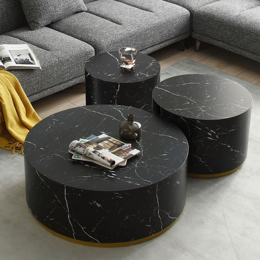 Marble Williamspace Fully Assembled Round Side Coffee Table For Living Room