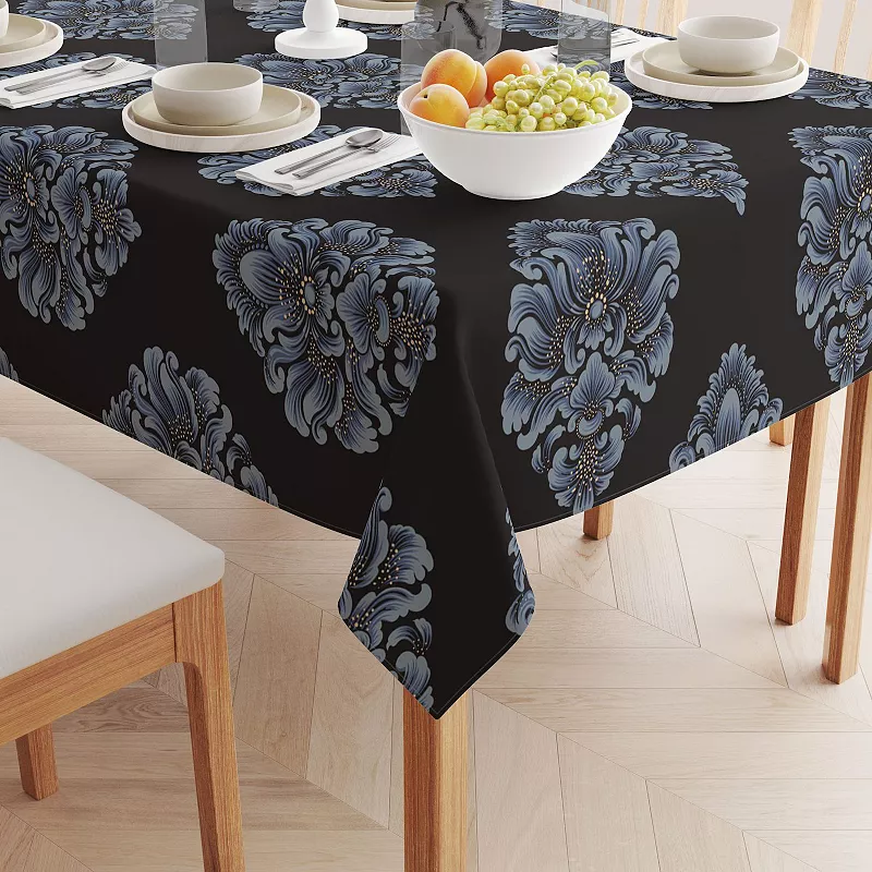 Square Tablecloth， 100% Cotton， 52x52， Floral 165