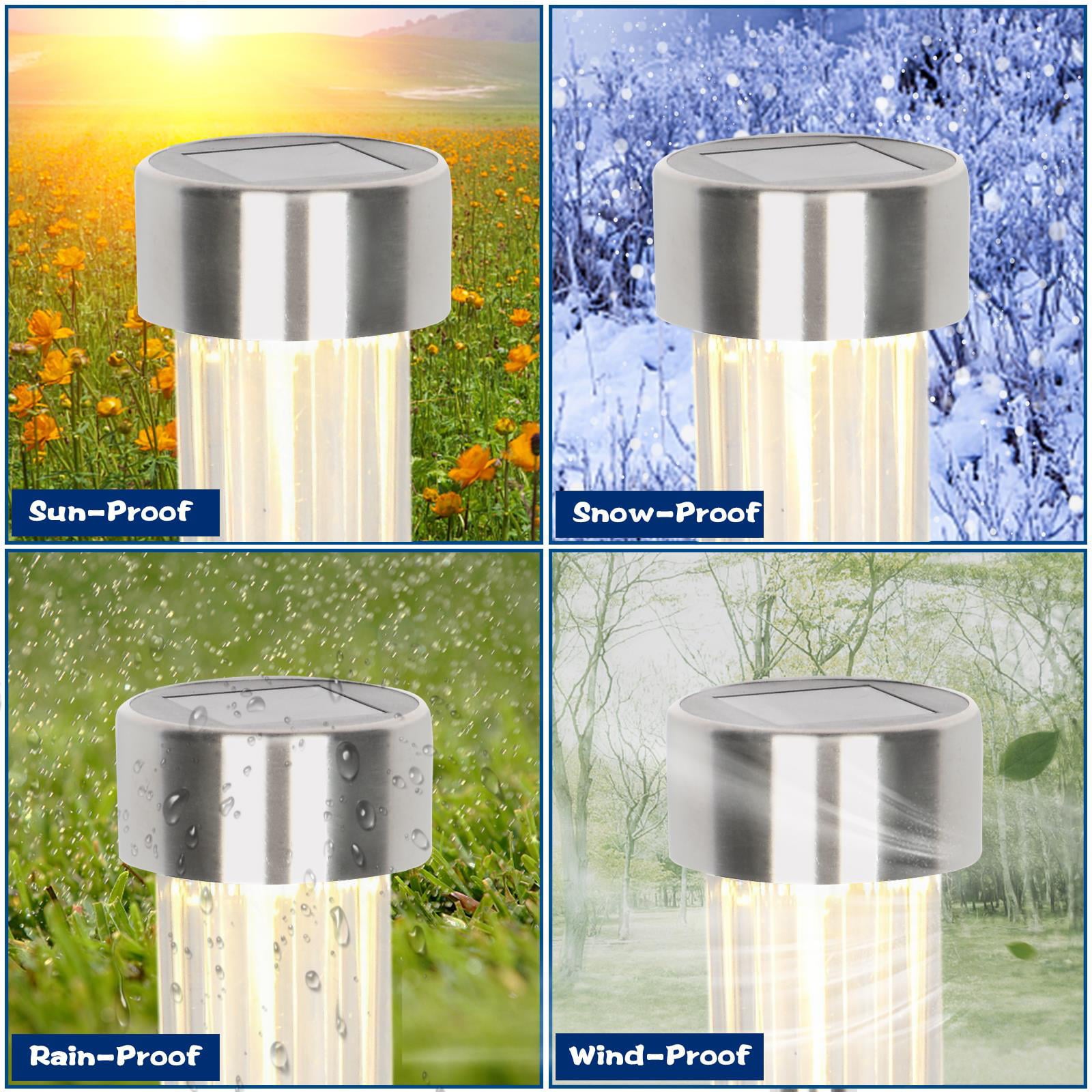 Winado 24 Pack Stainless Steel LED Solar Energy Light for Lawn Garden