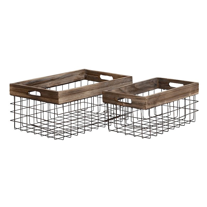 Stella and Eve Farmhouse Storage Basket 2-piece Set