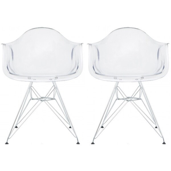 2xhome Designer Molded Plastic Arm Chairs With Back Wire Eiffel Matte Office Retro Pyramid Dining Room Bedroom Work