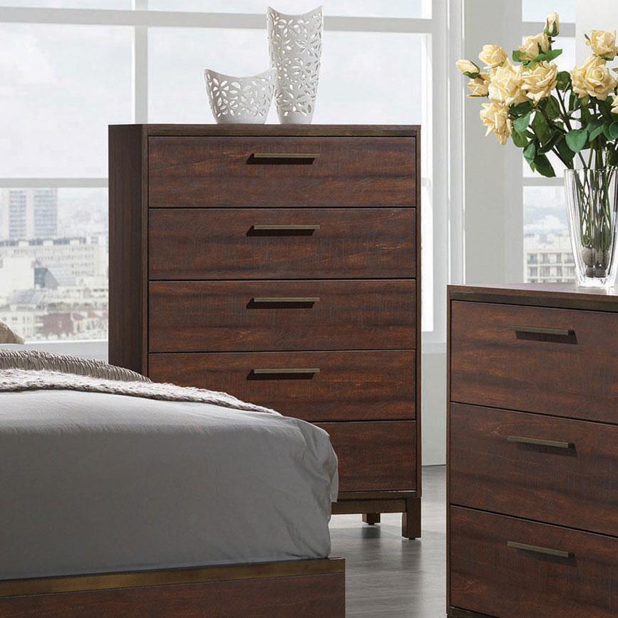 Edmonton 5-drawer Chest Rustic Tobacco