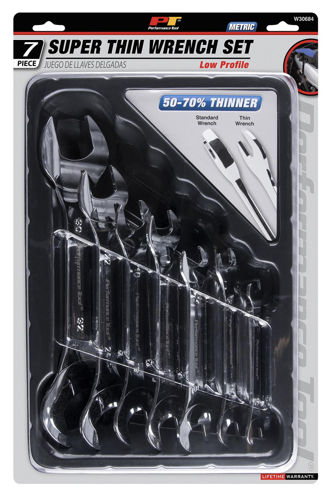 Performance Tool W30684 Performance Tool 7-Piece Super Thin Wrench Sets