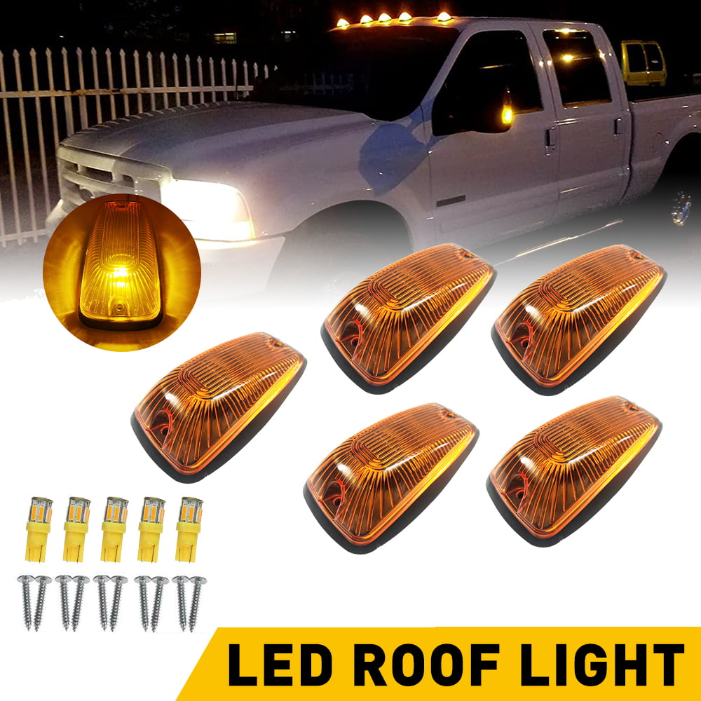 Smoked/Yellow Len LED Truck Cab Light Kit Fits 1988-2002 Chevy and GMC Pickup Trucks