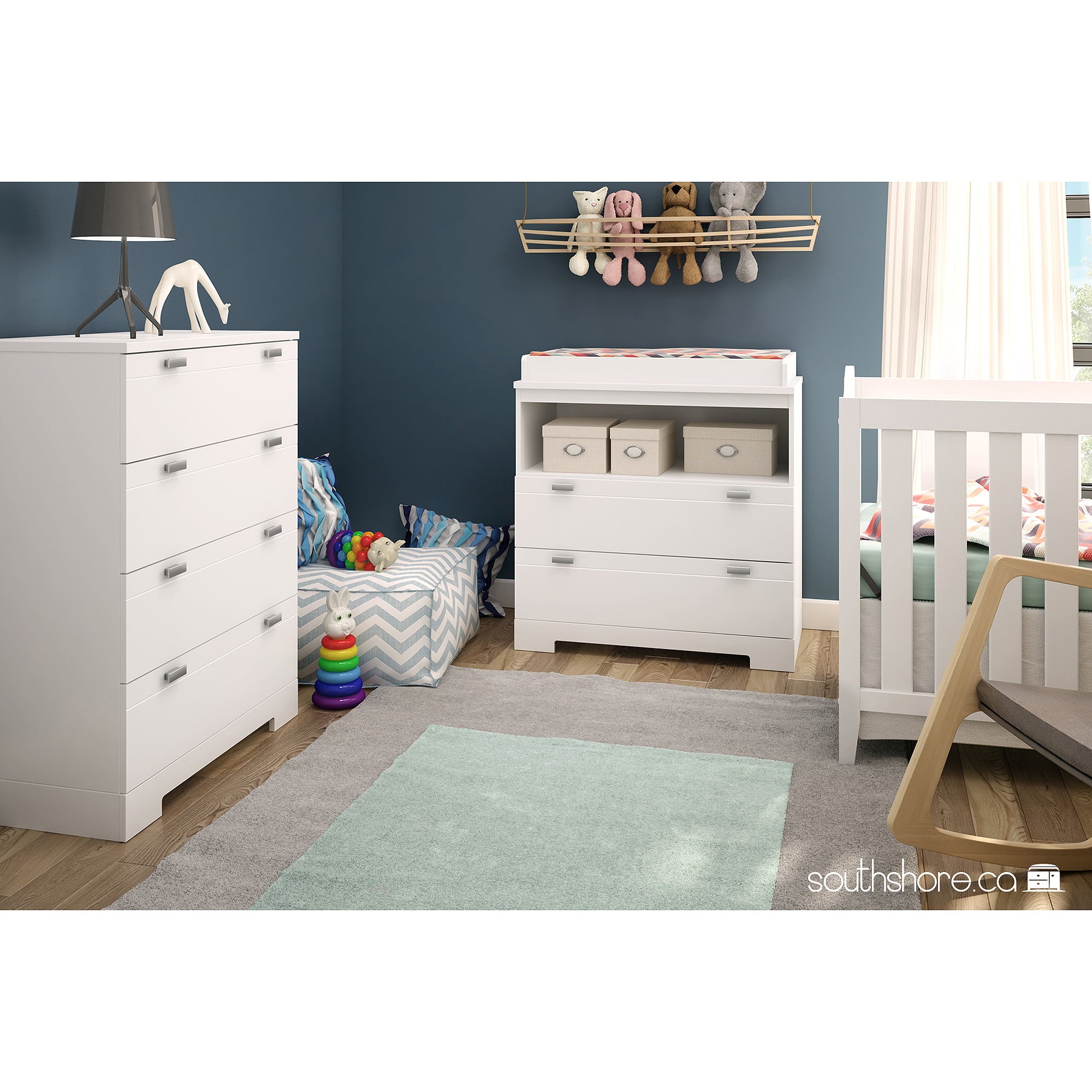 South Shore Reevo 4-Drawer Chest, Pure White