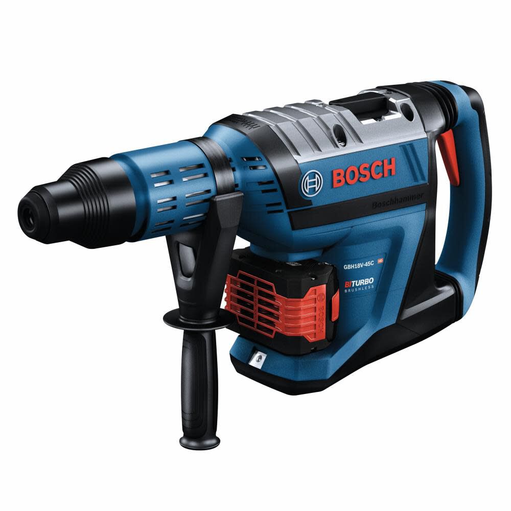 Bosch 18V Hitman SDS max 1 7/8 in Rotary Hammer Kit with 2 CORE18V 8Ah PROFACTOR Batteries Factory Reconditioned GBH18V-45CK24-RT from Bosch