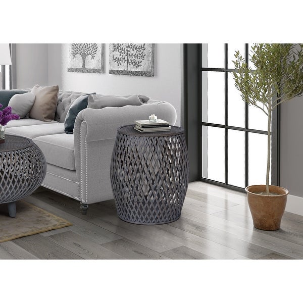 Bora Bora Contemporary Criss-Cross Side Table