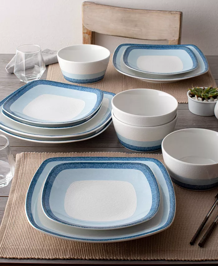 Noritake Colorscapes Layers 12 Piece Square Dinnerware Set